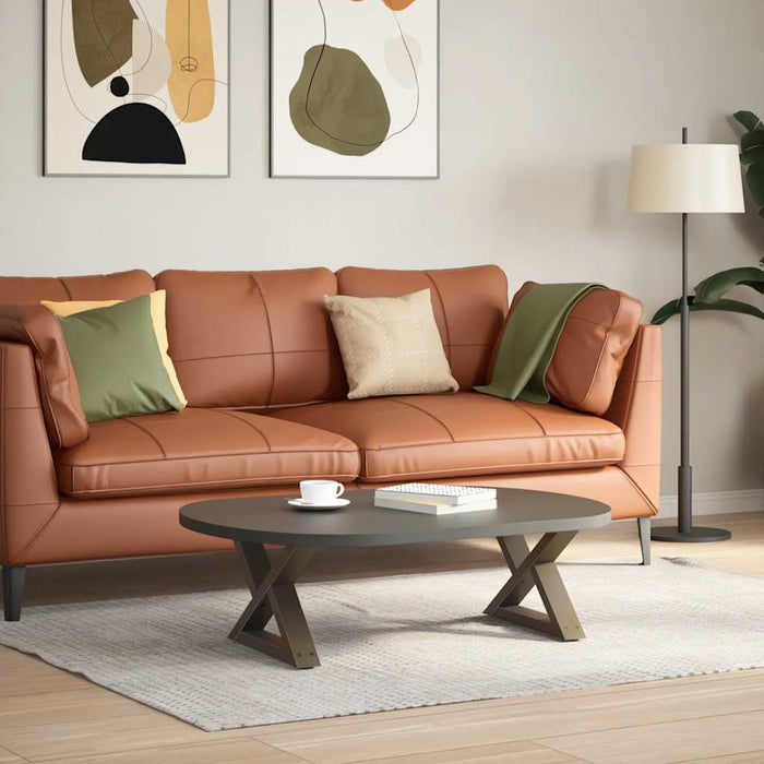 Picioare pentru măsuță de cafea, 2 buc., oțel natural, 60 x (30-31,3) cm WALTI