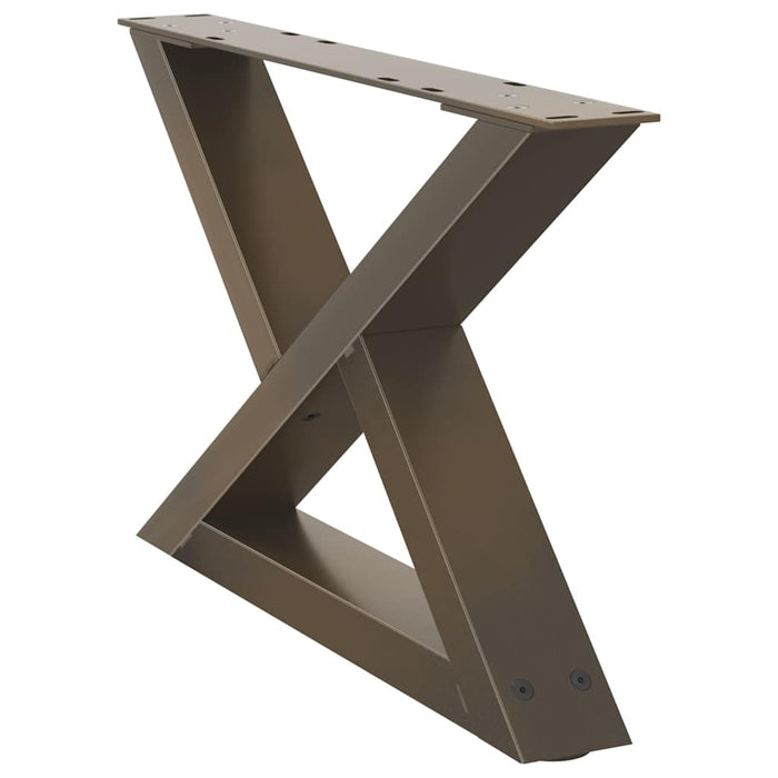 Picioare pentru măsuță de cafea, 2 buc., oțel natural, 60 x (30-31,3) cm WALTI