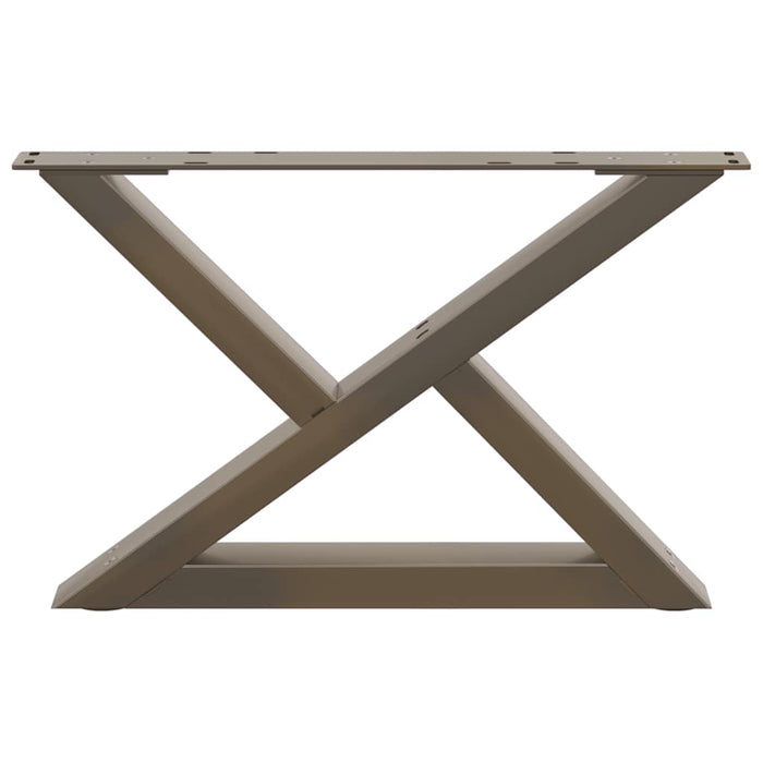 Picioare pentru măsuță de cafea, 2 buc., oțel natural, 60 x (30-31,3) cm WALTI