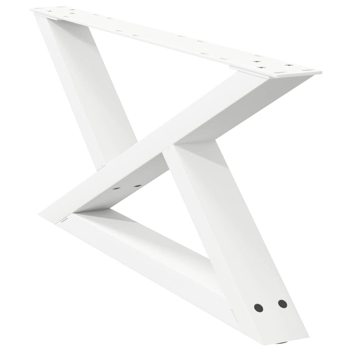 Picioare pentru măsuță de cafea, 2 buc., alb, 70x(30-31,3) cm, oțel WALTI