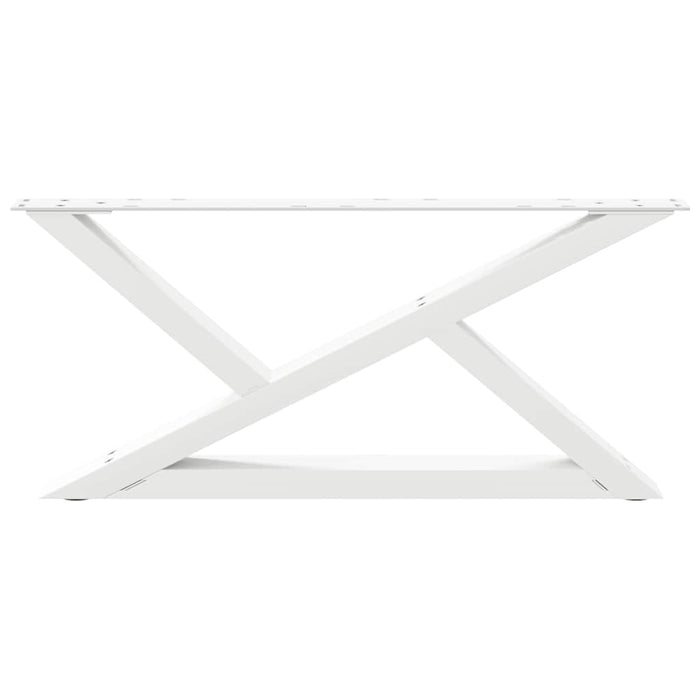 Picioare pentru măsuță de cafea, 2 buc., alb, 70x(30-31,3) cm, oțel WALTI