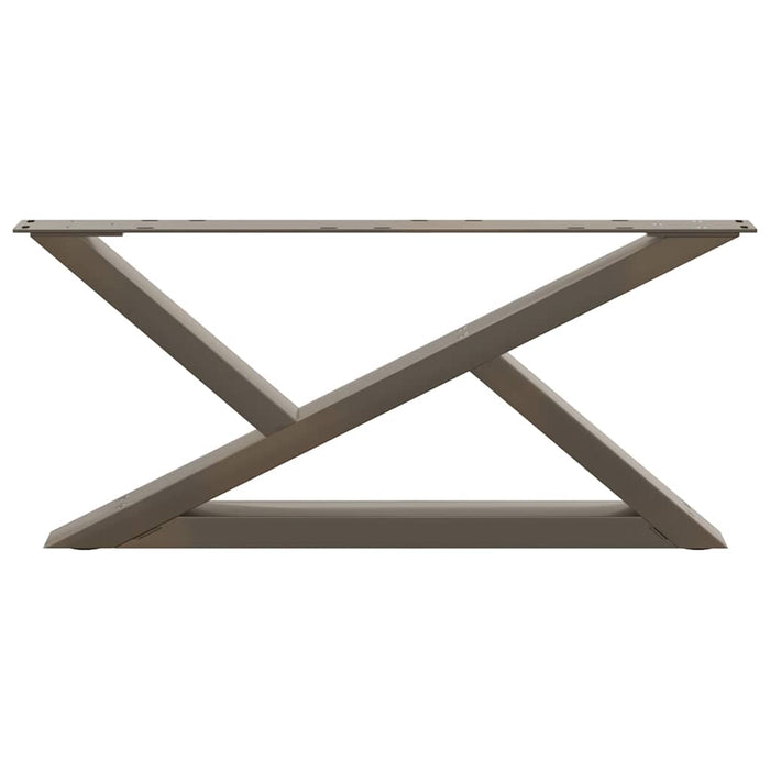 Picioare pentru măsuță de cafea, 2 buc., oțel natural, 70x(30-31,3) cm WALTI