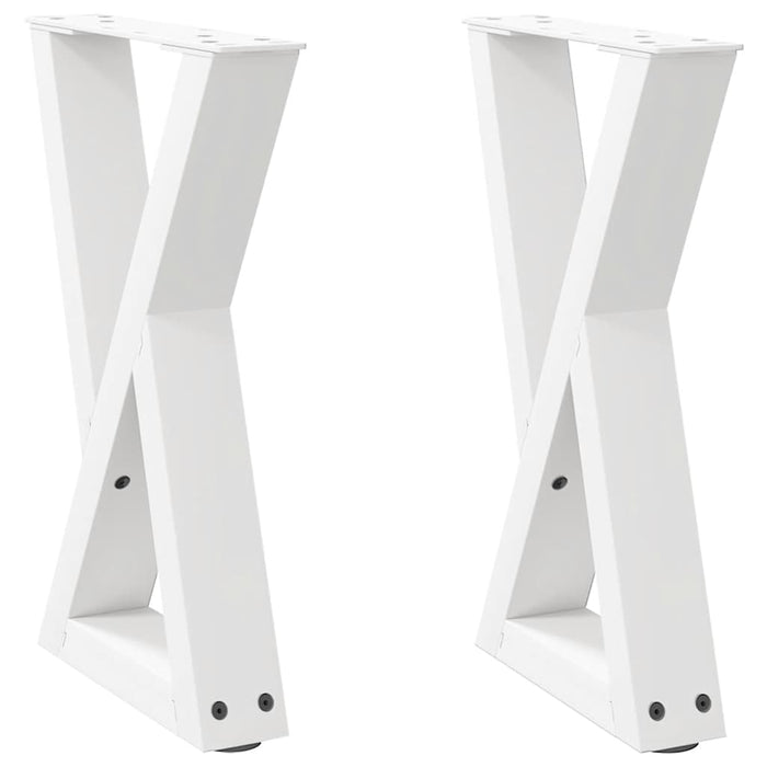 Picioare pentru măsuță de cafea, 2 buc., alb, 28x (42-43,3) cm, oțel WALTI