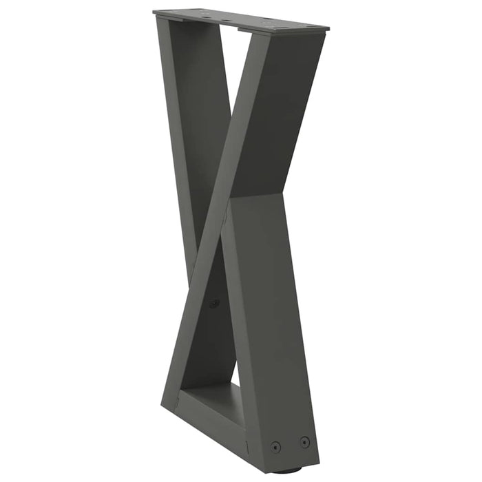 Picioare pentru măsuță de cafea, 2 buc., antracit, 28x(42-43,3) cm, oțel WALTI