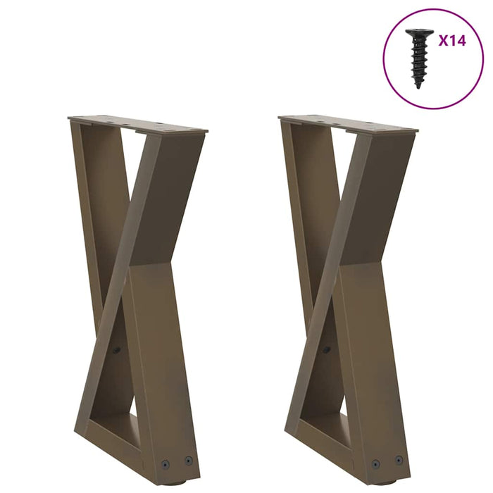 Picioare pentru măsuță de cafea, 2 buc., oțel natural, 28x (42-43,3) cm WALTI