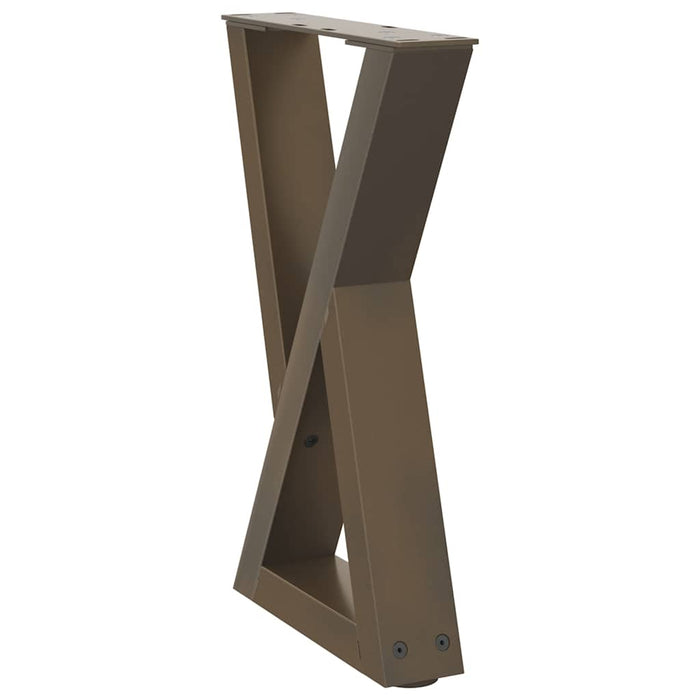 Picioare pentru măsuță de cafea, 2 buc., oțel natural, 28x (42-43,3) cm WALTI