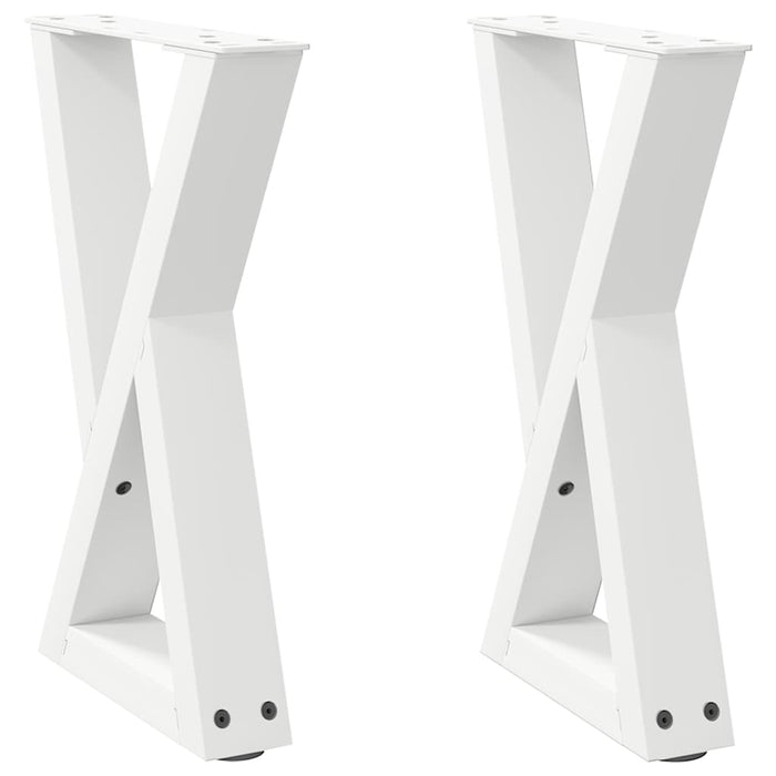 Picioare pentru măsuță de cafea, 2 buc., alb, 38x(42-43,3) cm, oțel WALTI