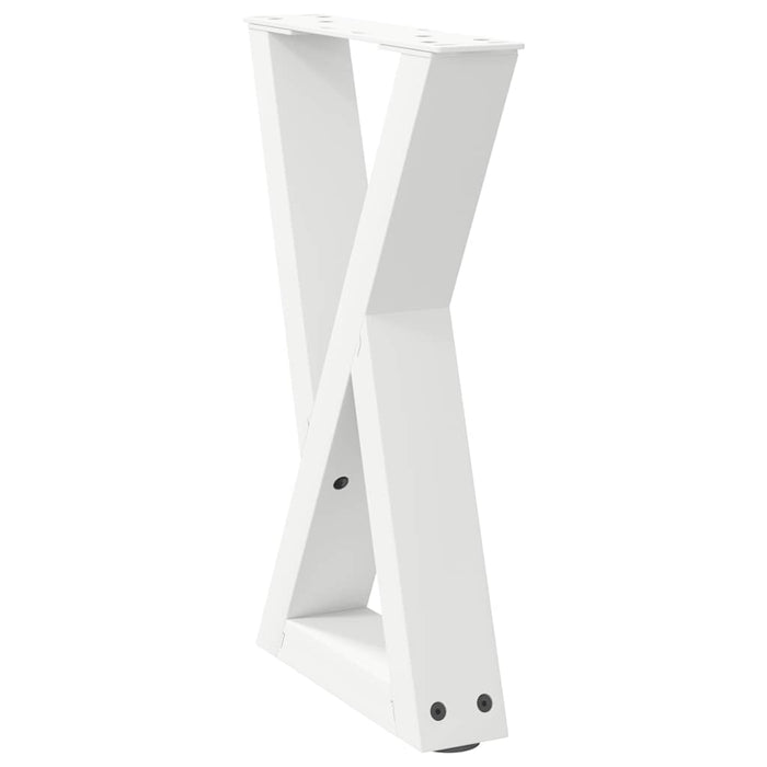 Picioare pentru măsuță de cafea, 2 buc., alb, 38x(42-43,3) cm, oțel WALTI