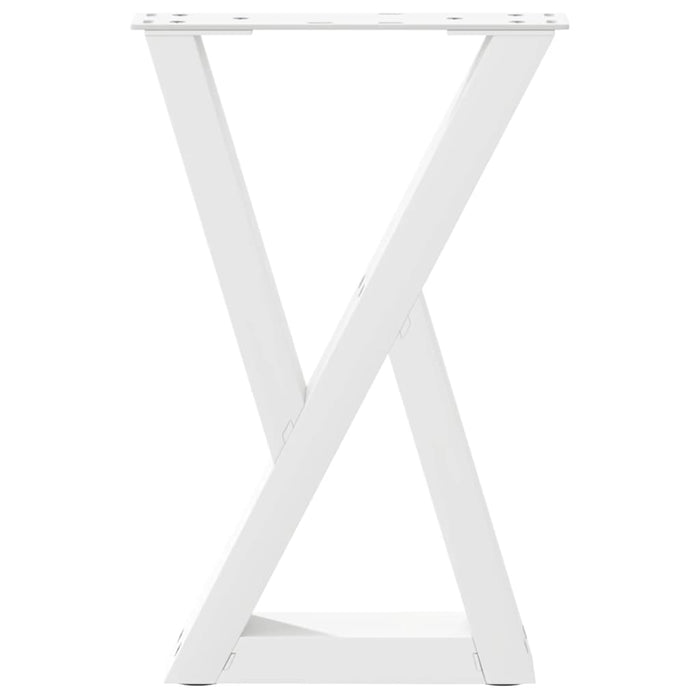 Picioare pentru măsuță de cafea, 2 buc., alb, 38x(42-43,3) cm, oțel WALTI