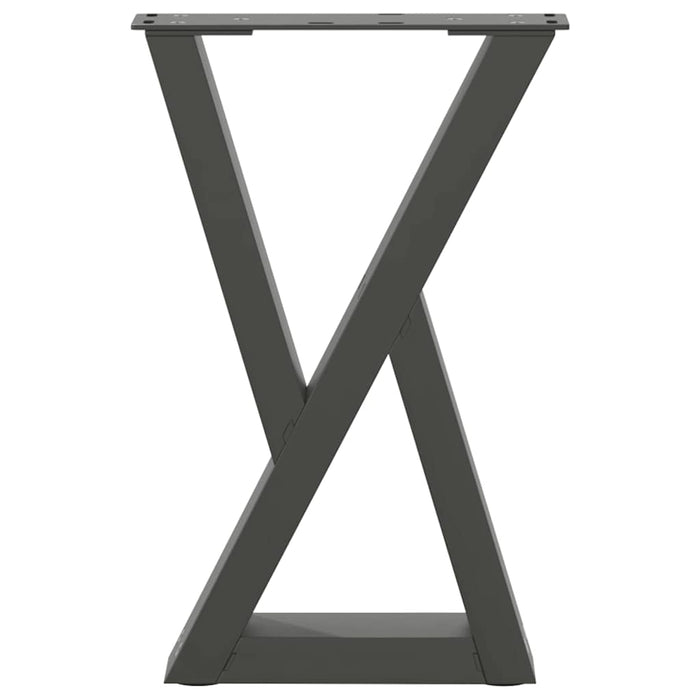Picioare pentru măsuță de cafea, 2 buc., antracit, 38x(42-43,3) cm, oțel WALTI