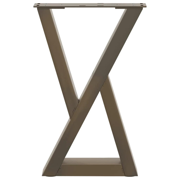Picioare pentru măsuță de cafea, 2 buc., oțel natural, 38x(42-43,3) cm WALTI