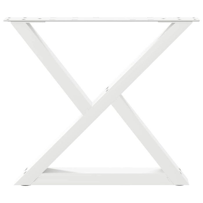 Picioare pentru măsuță de cafea, 2 buc., alb, 50x(42-43,3) cm, oțel WALTI