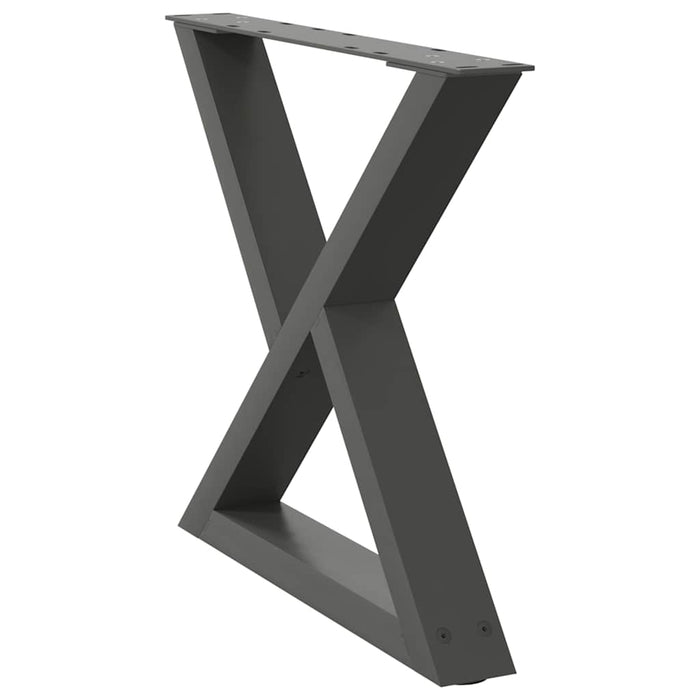 Picioare pentru măsuță de cafea, 2 buc., antracit, 50x(42-43,3) cm, oțel - WALTI WALTI