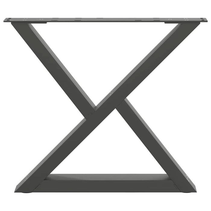 Picioare pentru măsuță de cafea, 2 buc., antracit, 50x(42-43,3) cm, oțel - WALTI WALTI