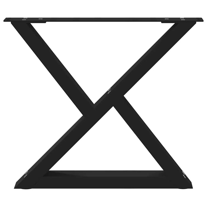 Picioare pentru măsuță de cafea, 2 buc., negru, 60 x (42-43,3) cm, oțel WALTI