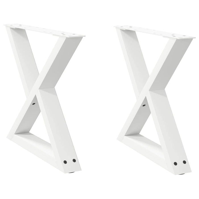 Picioare pentru măsuță de cafea, 2 buc., alb, 60 x (42-43,3) cm, oțel WALTI