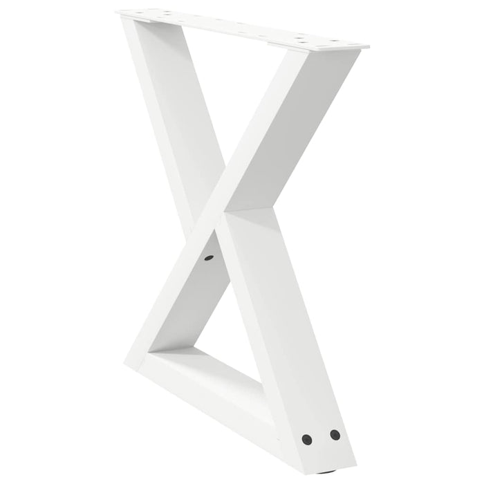 Picioare pentru măsuță de cafea, 2 buc., alb, 60 x (42-43,3) cm, oțel WALTI