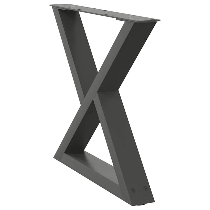 Picioare pentru măsuță de cafea, 2 buc., antracit, 60x(42-43,3) cm, oțel WALTI