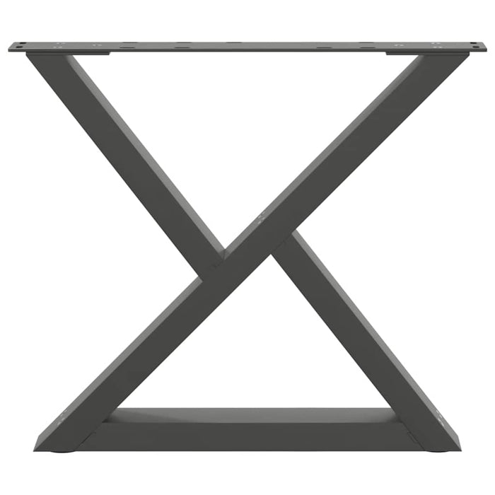 Picioare pentru măsuță de cafea, 2 buc., antracit, 60x(42-43,3) cm, oțel WALTI