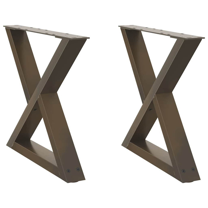 Picioare pentru măsuță de cafea, 2 buc., oțel natural, 60 x (42-43,3) cm WALTI