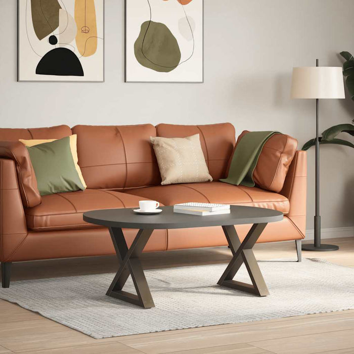 Picioare pentru măsuță de cafea, 2 buc., oțel natural, 60 x (42-43,3) cm WALTI