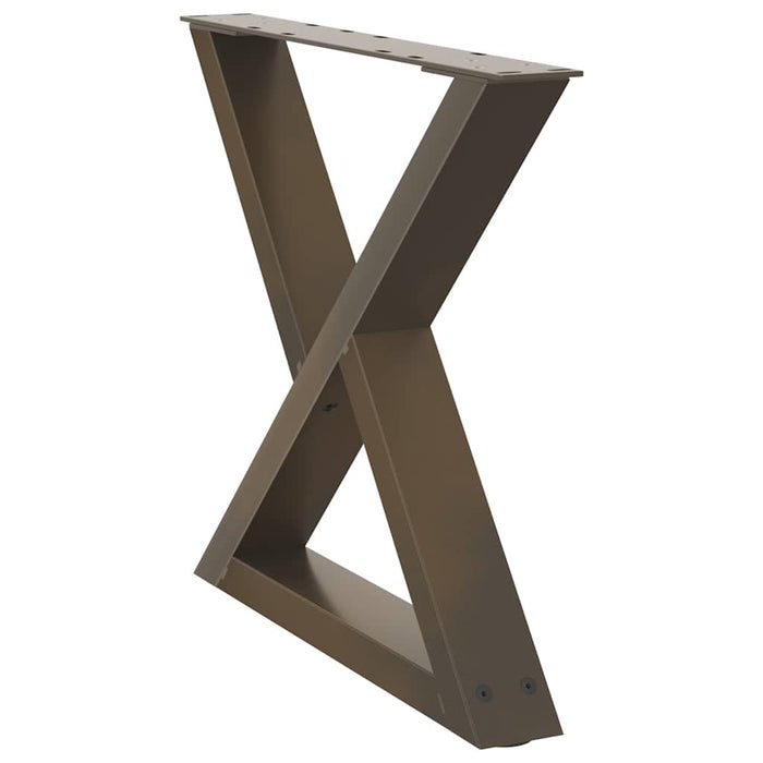 Picioare pentru măsuță de cafea, 2 buc., oțel natural, 60 x (42-43,3) cm WALTI
