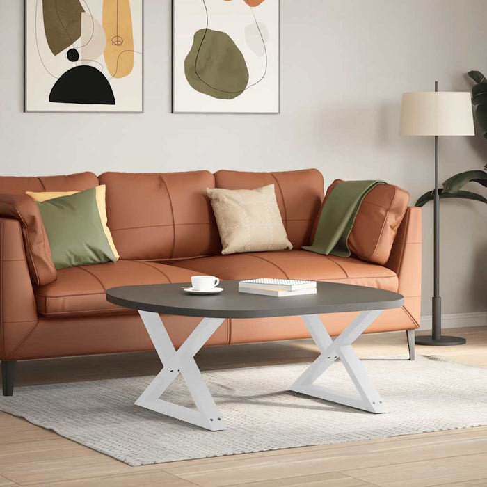 Picioare pentru măsuță de cafea, 2 buc., alb, 70x(42-43,3) cm, oțel WALTI