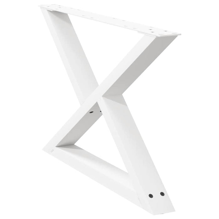 Picioare pentru măsuță de cafea, 2 buc., alb, 70x(42-43,3) cm, oțel WALTI