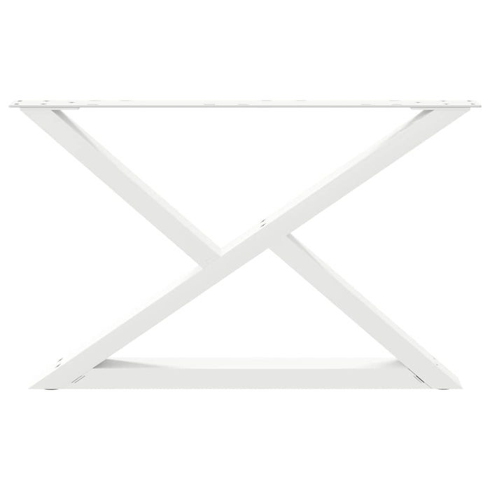 Picioare pentru măsuță de cafea, 2 buc., alb, 70x(42-43,3) cm, oțel WALTI