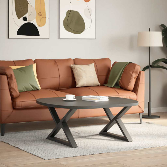 Picioare pentru măsuță de cafea, 2 buc., antracit, 70x(42-43,3) cm, oțel WALTI