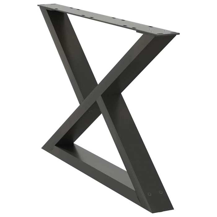 Picioare pentru măsuță de cafea, 2 buc., antracit, 70x(42-43,3) cm, oțel WALTI