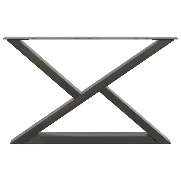 Picioare pentru măsuță de cafea, 2 buc., antracit, 70x(42-43,3) cm, oțel WALTI