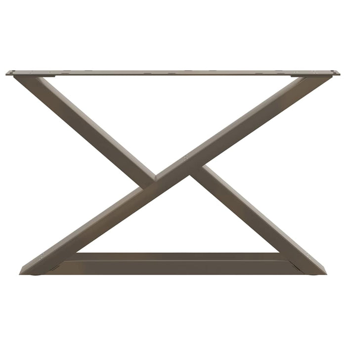 Picioare pentru masă de cafea, 2 buc., oțel natural, 70x (42-43,3) cm WALTI