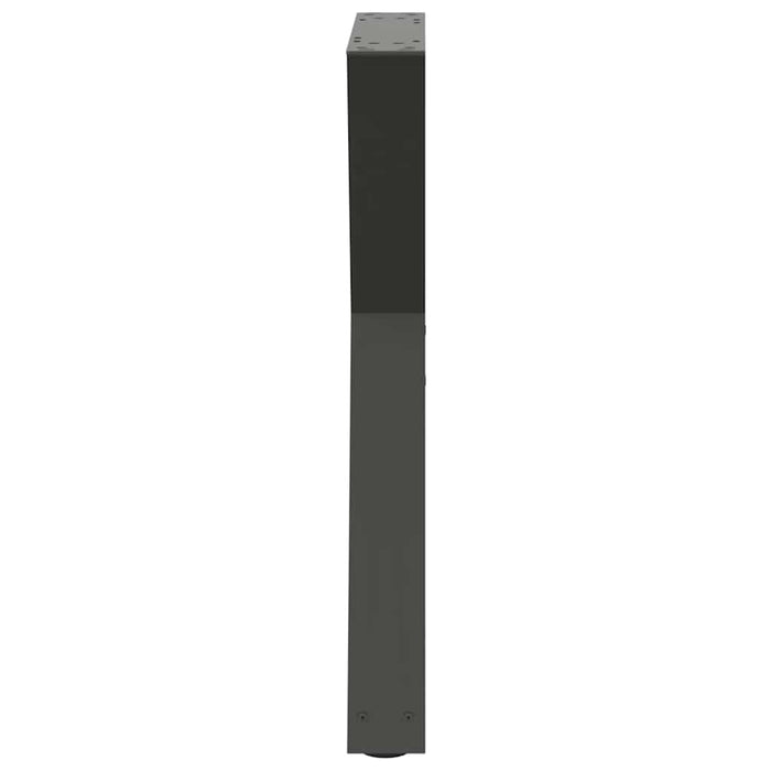 Picioare masă de sufragerie, 2 buc., antracit, 50x(72-73,3) cm, oțel WALTI