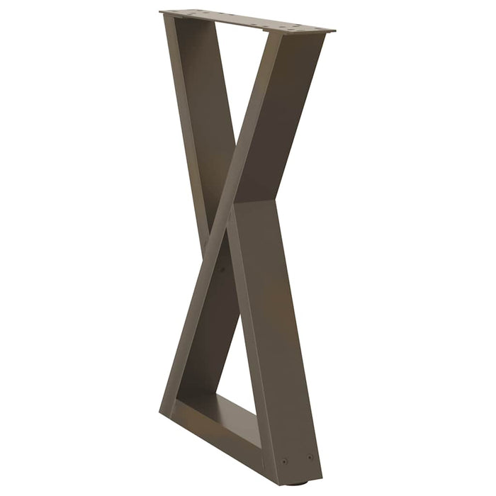Picioare masă de sufragerie, 2 buc., oțel natural, 60 x (72-73,3) cm WALTI