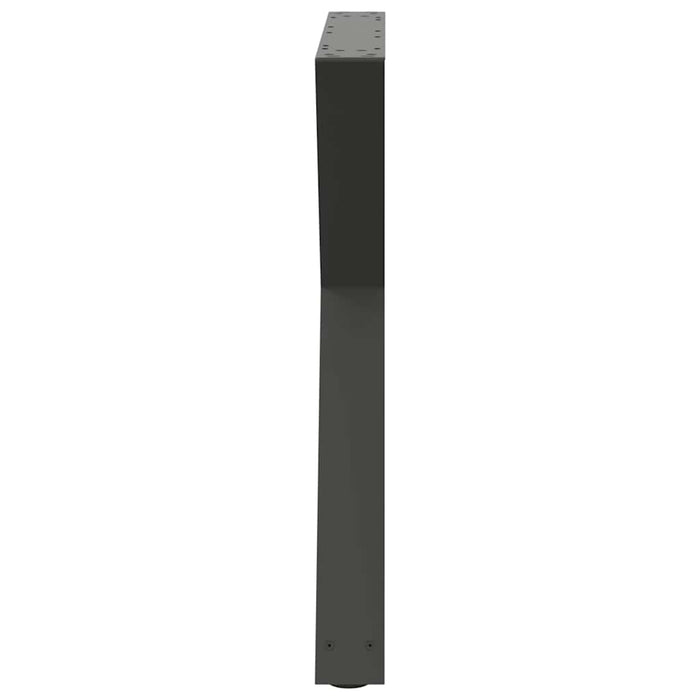 Picioare masă de sufragerie, 2 buc., antracit, 70x(72-73,3) cm, oțel WALTI