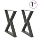 Picioare masă de sufragerie, 2 buc., antracit, 80x(72-73,3) cm, oțel - WALTI WALTI