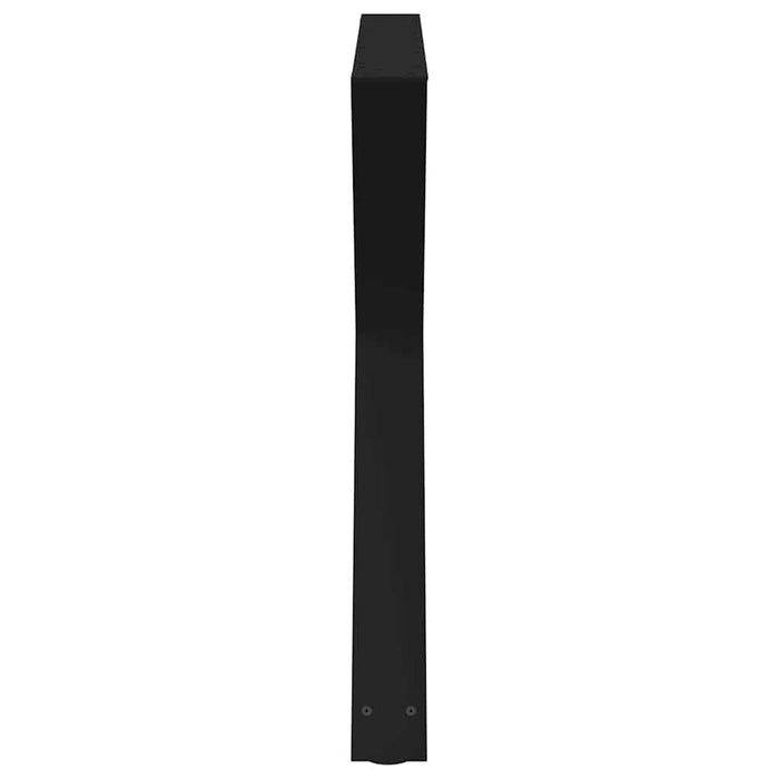 Picioare masă de sufragerie, 2 buc., negru, 90x(72-73,3) cm, oțel WALTI