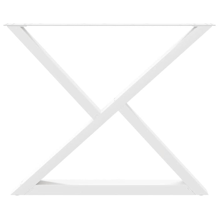 Picioare masă de sufragerie, 2 buc., alb, 90x(72-73,3) cm, oțel WALTI