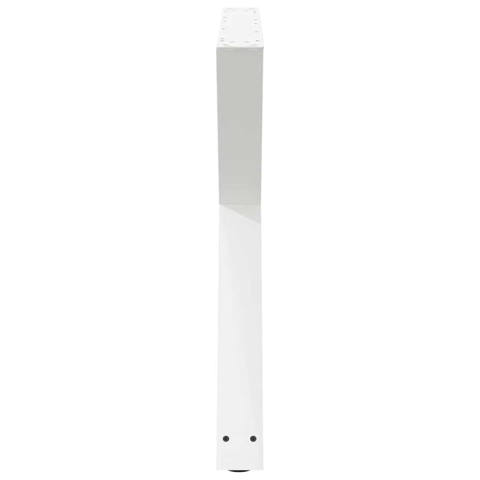 Picioare masă de sufragerie, 2 buc., alb, 90x(72-73,3) cm, oțel WALTI