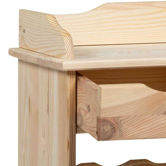 Raft pentru vin natural 58 x 28 x 90 cm Lemn de pin masiv - WALTI WALTI