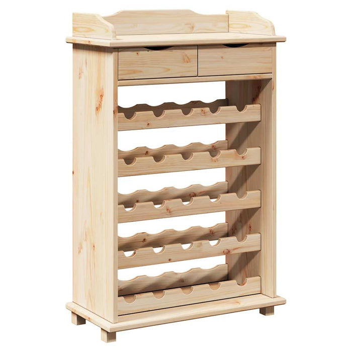 Raft pentru vin natural 58 x 28 x 90 cm Lemn de pin masiv - WALTI WALTI