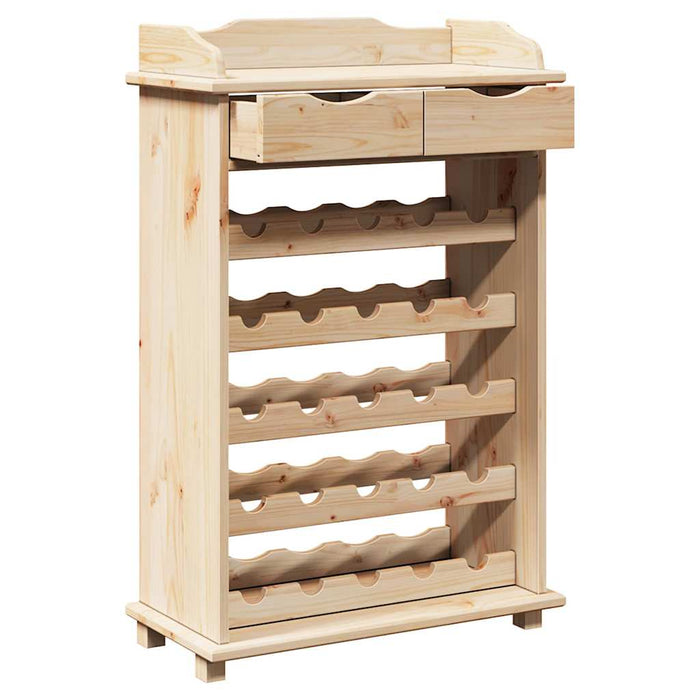 Raft pentru vin natural 58 x 28 x 90 cm Lemn de pin masiv - WALTI WALTI