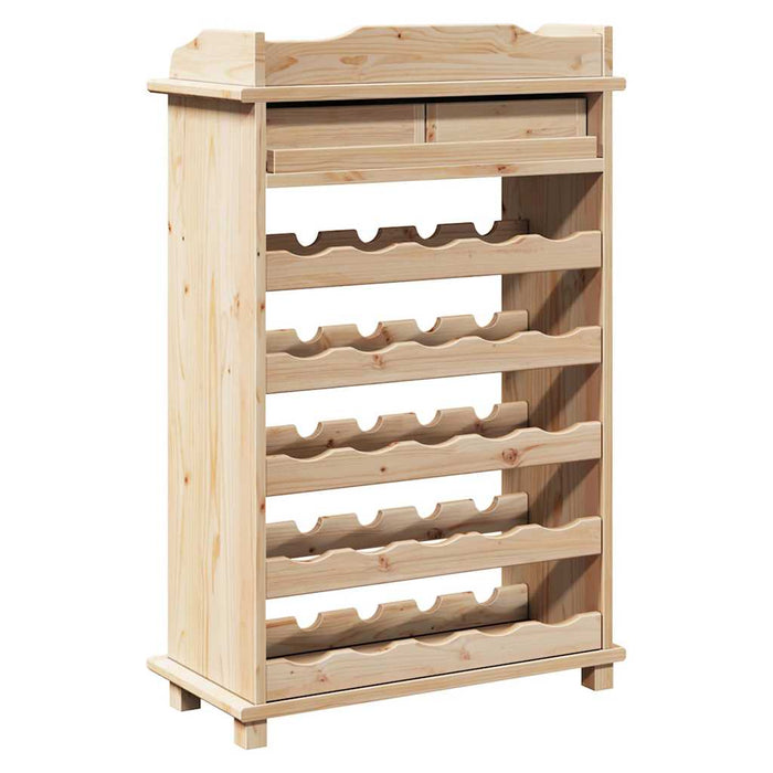 Raft pentru vin natural 58 x 28 x 90 cm Lemn de pin masiv - WALTI WALTI