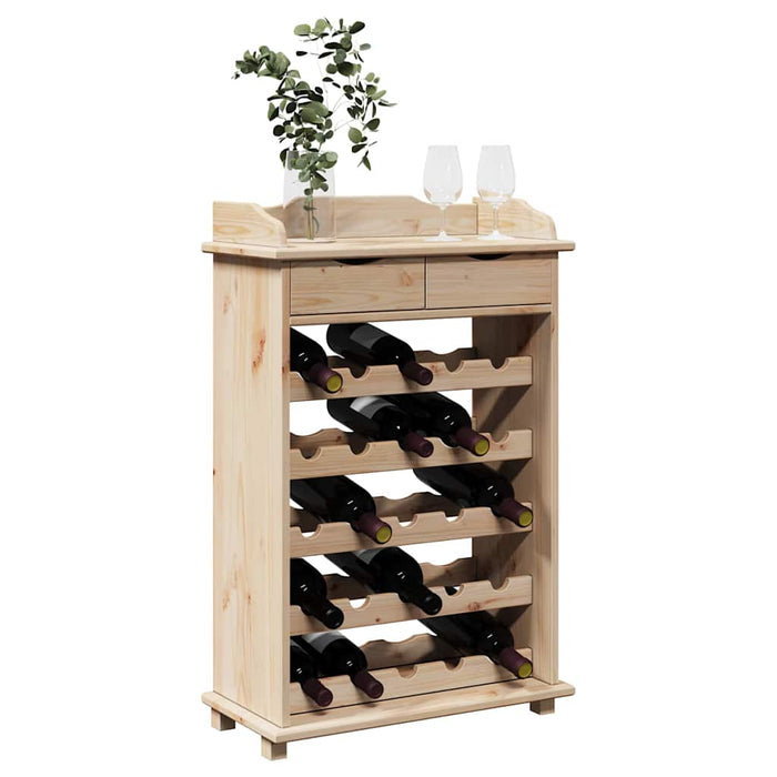 Raft pentru vin natural 58 x 28 x 90 cm Lemn de pin masiv - WALTI WALTI