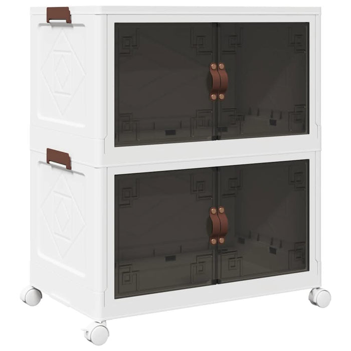 Cutie de depozitare stivuită cu roți 2 niveluri 75 L 64x40x76cm - WALTI WALTI