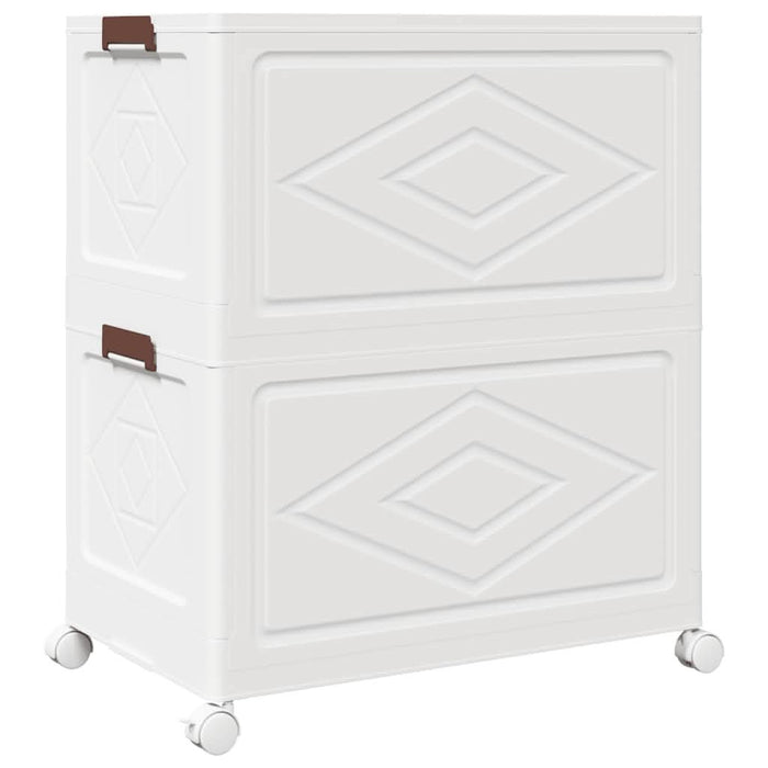 Cutie de depozitare stivuită cu roți 2 niveluri 75 L 64x40x76cm - WALTI WALTI