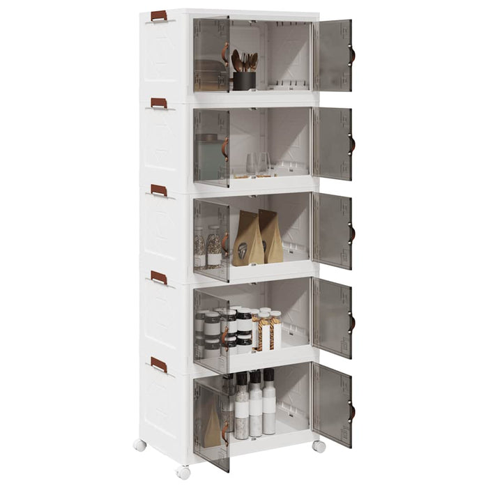 Cutie de depozitare stivuită cu roți 5 niveluri 75L 64x40x179cm - WALTI WALTI