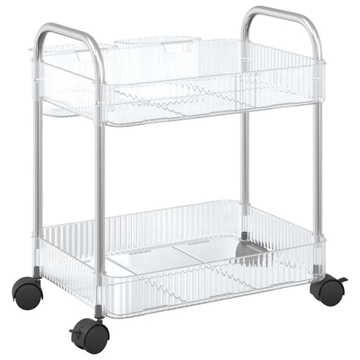 Cărucior de depozitare cu 2 niveluri transparent acrilic - WALTI WALTI