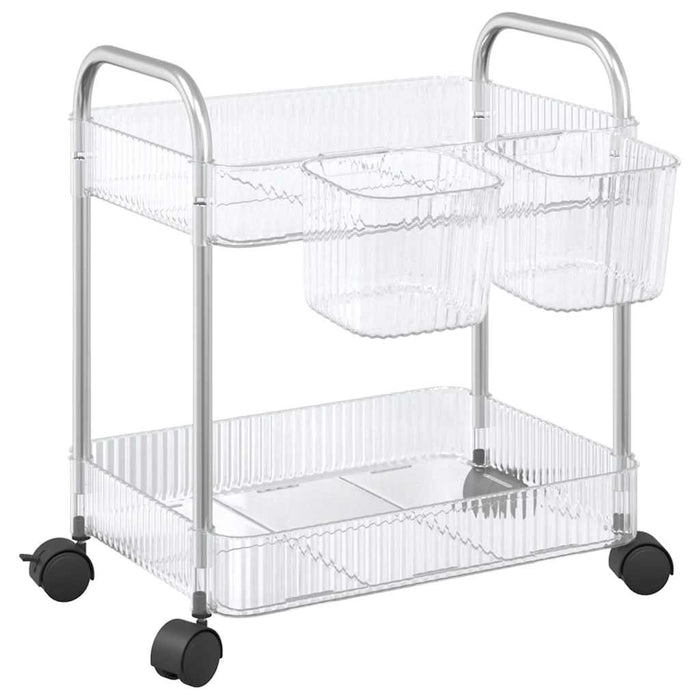 Cărucior de depozitare cu 2 niveluri transparent acrilic - WALTI WALTI
